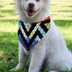 Black Triangle Galaxy Space Print Over The Collar Dog Bandana