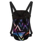 Black Triangle Galaxy Space Print Pet Carrier Backpack