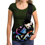 Black Triangle Galaxy Space Print Pet Sling Carrier