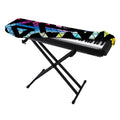 Black Triangle Galaxy Space Print Piano Keyboard Cover