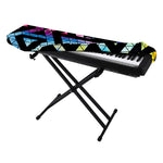 Black Triangle Galaxy Space Print Piano Keyboard Cover