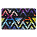 Black Triangle Galaxy Space Print Polyester Doormat