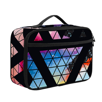 Black Triangle Galaxy Space Print Portable Lunch Bag