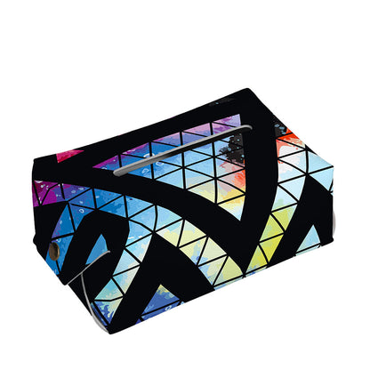 Black Triangle Galaxy Space Print Rectangle Tissue Box Cover