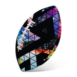Black Triangle Galaxy Space Print Rugby Ball