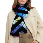 Black Triangle Galaxy Space Print Scarf