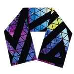 Black Triangle Galaxy Space Print Scarf