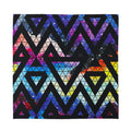 Black Triangle Galaxy Space Print Silk Bandana