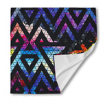 Black Triangle Galaxy Space Print Silk Bandana