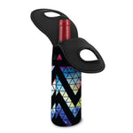 Black Triangle Galaxy Space Print Single Neoprene Wine Tote