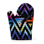 Black Triangle Galaxy Space Print Single Oven Mitt