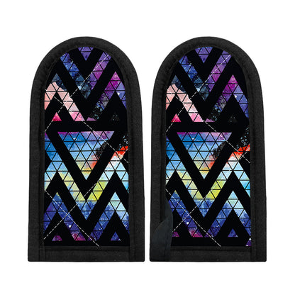 Black Triangle Galaxy Space Print Skillet Handle Cover