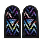 Black Triangle Galaxy Space Print Skillet Handle Cover