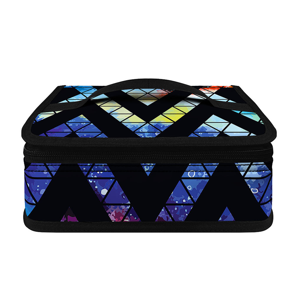 Black Triangle Galaxy Space Print Small Lunch Bag