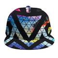 Black Triangle Galaxy Space Print Snapback Cap