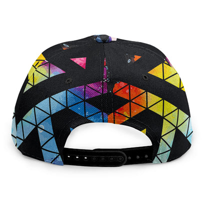 Black Triangle Galaxy Space Print Snapback Cap