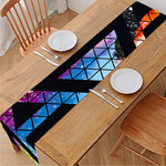 Black Triangle Galaxy Space Print Table Runner