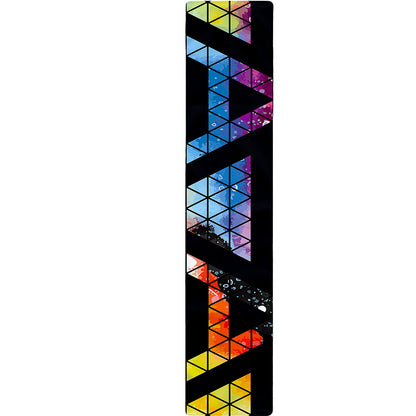 Black Triangle Galaxy Space Print Table Runner