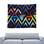 Black Triangle Galaxy Space Print Tapestry