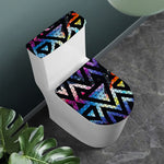 Black Triangle Galaxy Space Print Toilet Lid And Tank Cover Set