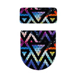 Black Triangle Galaxy Space Print Toilet Lid And Tank Cover Set