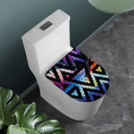 Black Triangle Galaxy Space Print Toilet Lid Cover