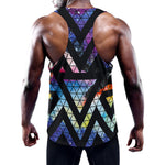 Black Triangle Galaxy Space Print Training Tank Top