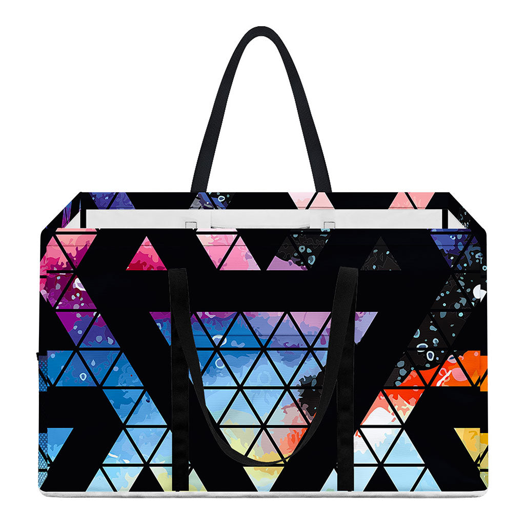 Black Triangle Galaxy Space Print Utility Tote Bag