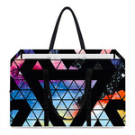 Black Triangle Galaxy Space Print Utility Tote Bag