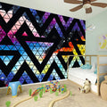 Black Triangle Galaxy Space Print Wall Sticker