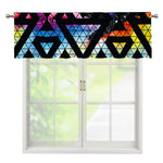 Black Triangle Galaxy Space Print Window Valance