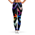 Black Triangle Galaxy Space Print Women's Leggings