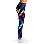 Black Triangle Galaxy Space Print Women's Leggings