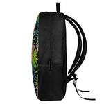 Black Tropical Giraffe Pattern Print 17 Inch Backpack