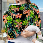 Black Tropical Giraffe Pattern Print Baby Seat Cover