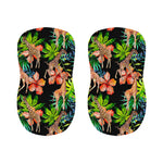Black Tropical Giraffe Pattern Print Bar Stool Covers