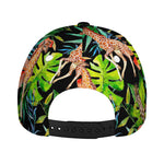 Black Tropical Giraffe Pattern Print Baseball Cap