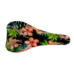 Black Tropical Giraffe Pattern Print Bicycle Seat Cover