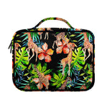 Black Tropical Giraffe Pattern Print Briefcase Bible Bag