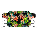 Black Tropical Giraffe Pattern Print Car Windshield Snow Cover