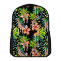 Black Tropical Giraffe Pattern Print Casual Backpack