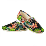 Black Tropical Giraffe Pattern Print Casual Shoes