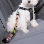Black Tropical Giraffe Pattern Print Dog Seat Belt
