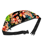 Black Tropical Giraffe Pattern Print Fanny Pack