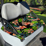 Black Tropical Giraffe Pattern Print Golf Cart Seat Cover