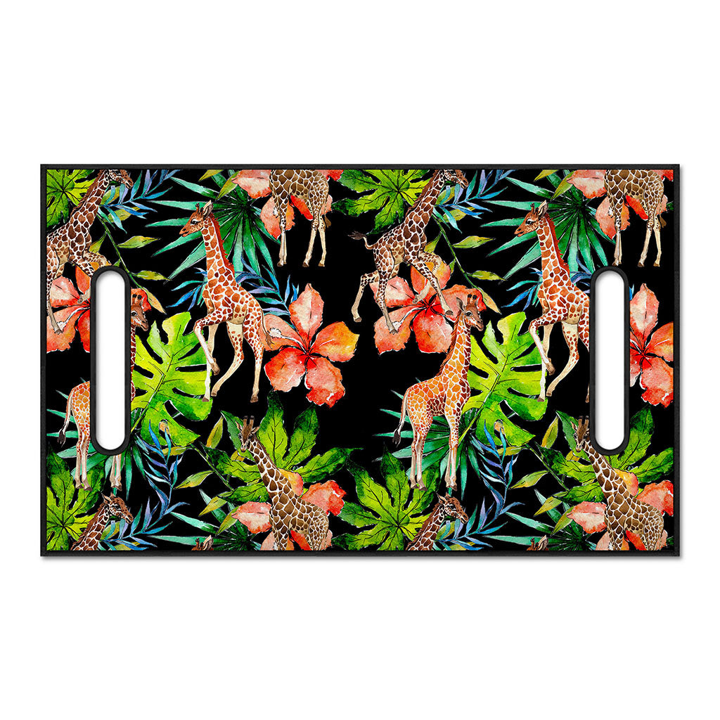 Black Tropical Giraffe Pattern Print Golf Cart Seat Cover