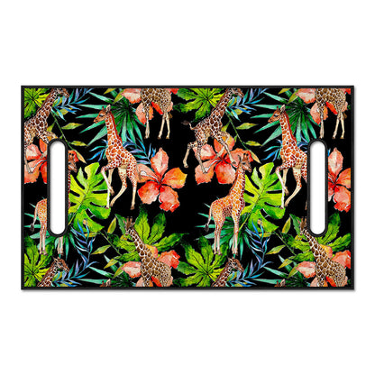 Black Tropical Giraffe Pattern Print Golf Cart Seat Cover