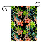 Black Tropical Giraffe Pattern Print House Flag