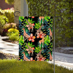 Black Tropical Giraffe Pattern Print House Flag