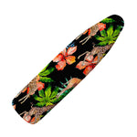 Black Tropical Giraffe Pattern Print Ironing Board Cover